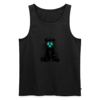 PANDALOWEEN - Débardeur bio Premium Homme - noir - Devant - AI Model Male 178 light (178cm)