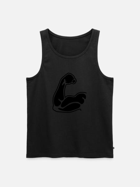 muscles - Men's Premium Organic Tank Top - black