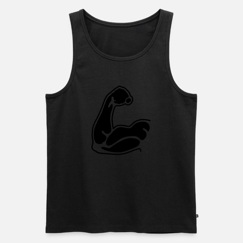 Muskeln - Männer Premium Bio Tank Top - Schwarz