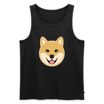Shiba Inu - Men's Premium Organic Tank Top - black - Front - AI Model Male 178 light (178cm)