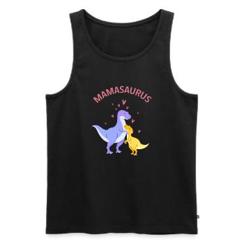 Mamasaurus, Dinosaur, T Rex, Dino, Mother's Day - Men's Premium Organic Tank Top - black - Front - Michal (187cm)