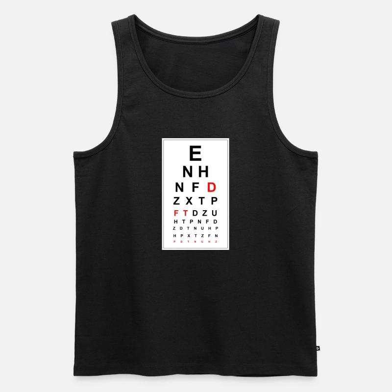 Sehtest Zitat - Männer Premium Bio Tank Top - Schwarz