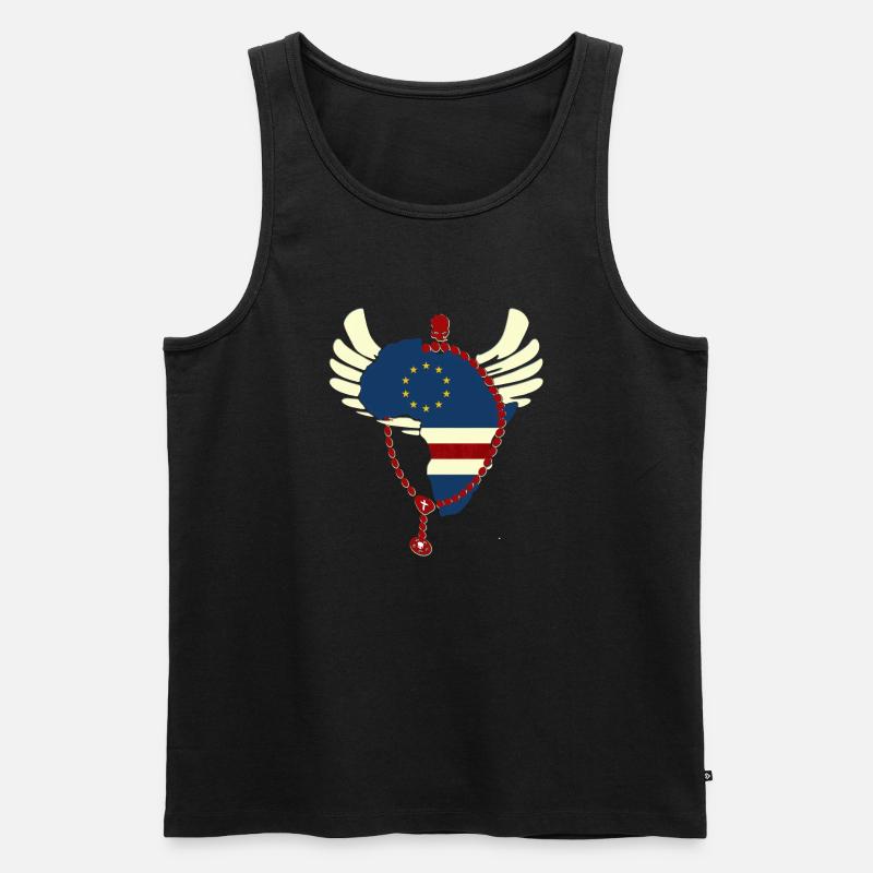 Cabo Verde - Männer Premium Bio Tank Top - Schwarz