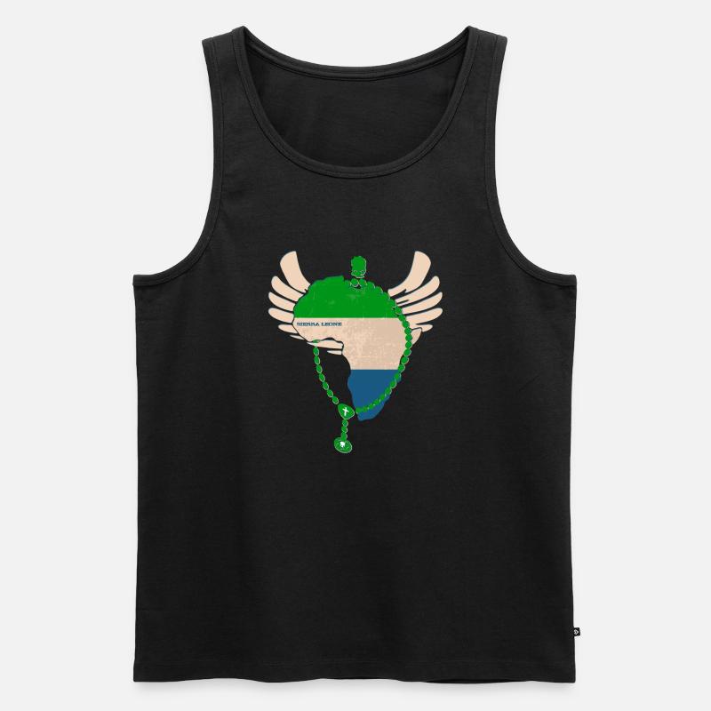 Sierra Leone - Männer Premium Bio Tank Top - Schwarz