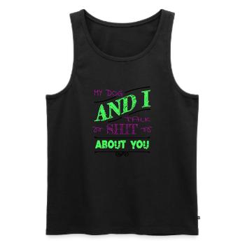 fun american flag beagle dog lover adorable beagle - Men's Premium Organic Tank Top - black - Front - AI Model Male 178 light (178cm)