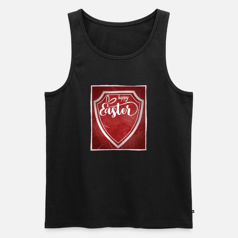 frohe Ostern - Männer Premium Bio Tank Top - Schwarz