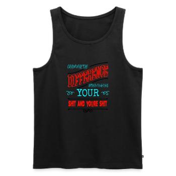 funny quote article writer write birthday - Männer Premium Bio Tank Top - Schwarz - Vorne - AI Model Male 178 light (178cm)