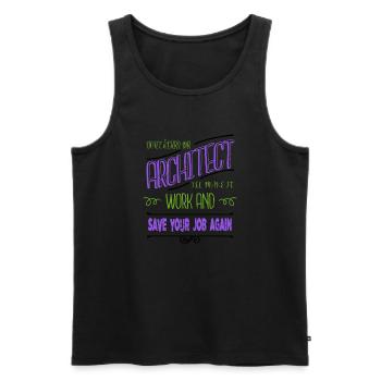 hobbyists axes tree feller chop wood birthday - Men's Premium Organic Tank Top - black - Front - Michal (187cm)