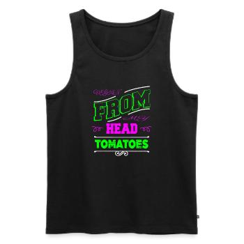 plant based pro vegan fun birthday present - Men's Premium Organic Tank Top - black - Front - AI Model Male 178 light (178cm)