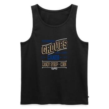 dinosaur fan dinosaur moon beard animal humor fun - Männer Premium Bio Tank Top - Schwarz - Vorne - Michal (187cm)