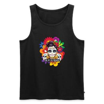 Dia De Los Muertos - Männer Premium Bio Tank Top - Schwarz - Vorne - AI Model Male 178 light (178cm)