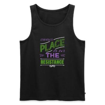 present girl funny liberal calendaring - Männer Premium Bio Tank Top - Schwarz - Vorne - AI Model Male 178 light (178cm)