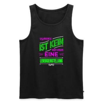 lieben veganer geburtstag tierrechte pro vegan - Männer Premium Bio Tank Top - Schwarz - Vorne - Michal (187cm)