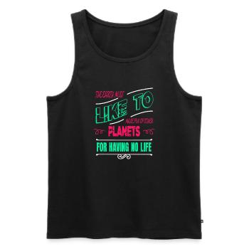 jokes sayings bday humor astrophysics space ship - Männer Premium Bio Tank Top - Schwarz - Vorne - Michal (187cm)