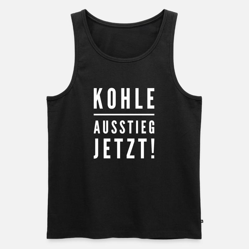 Braunkohle Ausstieg - Männer Premium Bio Tank Top - Schwarz
