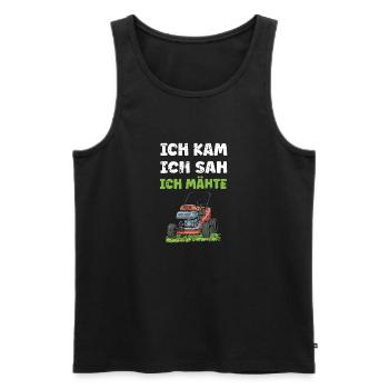 Rasen und Gartenarbeit Rasentraktor Gartenfreunde - Männer Premium Bio Tank Top - Schwarz - Vorne - AI Model Male 178 light (178cm)
