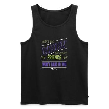 cool authors literary awesome blog books fun - Men's Premium Organic Tank Top - black - Front - AI Model Male 178 light (178cm)
