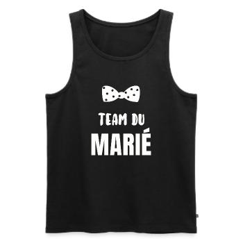 Team du marié - Débardeur bio Premium Homme - noir - Devant - Michal (187cm)