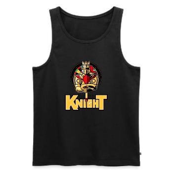 the dart Knight - Männer Premium Bio Tank Top - Schwarz - Vorne - AI Model Male 178 light (178cm)