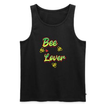 Amoureux des abeilles - Débardeur bio Premium Homme - noir - Devant - AI Model Male 178 light (178cm)