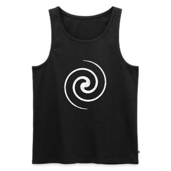 Vertebra - Men's Premium Organic Tank Top - black - Front - AI Model Male 178 light (178cm)