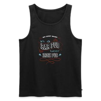 T-shirts de spécialiste en informatique de santé d’anniversaire - Débardeur bio Premium Homme - noir - Devant - AI Model Male 178 light (178cm)