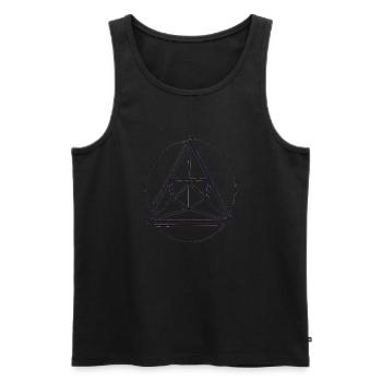 ethereum abstraktes Prisma - Männer Premium Bio Tank Top - Schwarz - Vorne - AI Model Male 178 light (178cm)