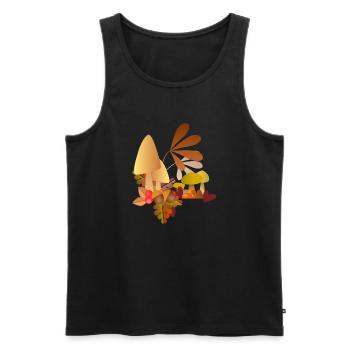Herbst-Fantasie - Männer Premium Bio Tank Top - Schwarz - Vorne - Michal (187cm)