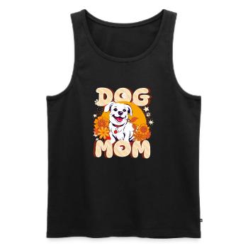 Maman chien - Débardeur bio Premium Homme - noir - Devant - Michal (187cm)