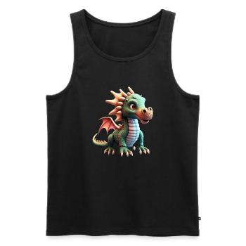 cute little baby dragon funny - Men's Premium Organic Tank Top - black - Front - Michal (187cm)