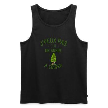 J Ai Un Arbre à couper - Débardeur bio Premium Homme - noir - Devant - AI Model Male 178 light (178cm)