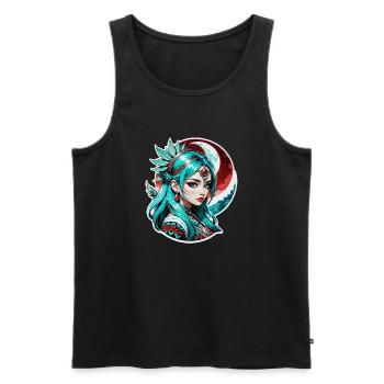 Indische Prinzessin - Aztek - Männer Premium Bio Tank Top - Schwarz - Vorne - AI Model Male 178 light (178cm)