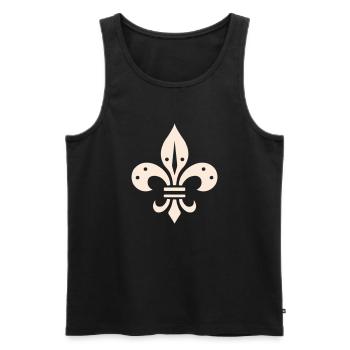 fleur de lis Design - Men's Premium Organic Tank Top - black - Front - AI Model Male 178 light (178cm)