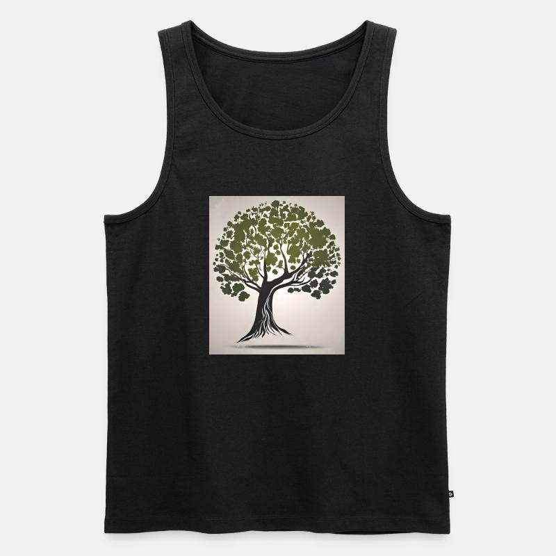 Eco tree - Männer Premium Bio Tank Top - Schwarz