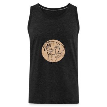 DALMATE - Débardeur bio Premium Homme - charbon - Devant - Alexander (188cm)