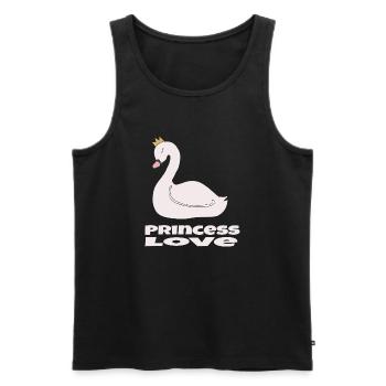 schwan princess love - Männer Premium Bio Tank Top - Schwarz - Vorne - AI Model Male 178 light (178cm)