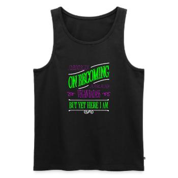 Awesome Earth Pro Vegan Vegan Meal Present Idea - Men's Premium Organic Tank Top - black - Front - Michal (187cm)