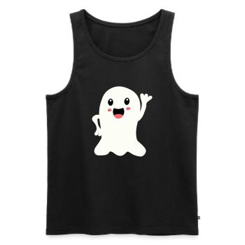 Ghost 2 - Men's Premium Organic Tank Top - black - Front - Michal (187cm)