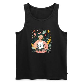 Beste Mama Muttertag - Männer Premium Bio Tank Top - Schwarz - Vorne - Michal (187cm)