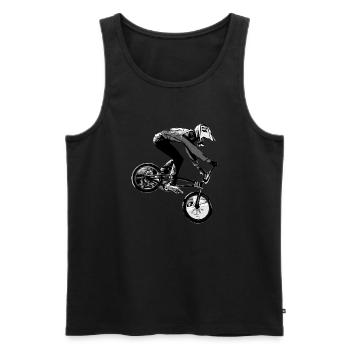 BMX - Men's Premium Organic Tank Top - black - Front - Michal (187cm)