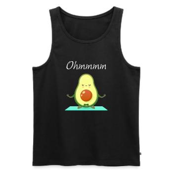 Ohmmmm Avocat Méditation Yoga - Débardeur bio Premium Homme - noir - Devant - AI Model Male 178 light (178cm)