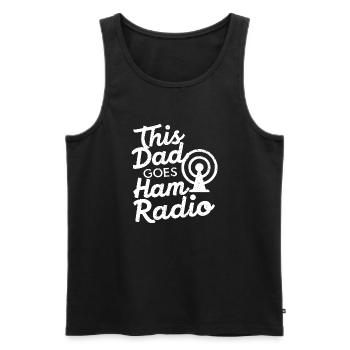 Ce papa adore la radio amateur - Débardeur bio Premium Homme - noir - Devant - Michal (187cm)