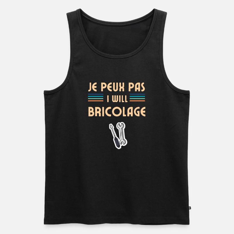 Ich kann nicht DIY - Männer Premium Bio Tank Top - Schwarz