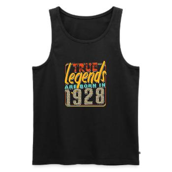 True legends are born in 1928 Vintage Birthday - Men's Premium Organic Tank Top - black - Front - Michal (187cm)