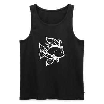 goldfisch - Männer Premium Bio Tank Top - Schwarz - Vorne - Michal (187cm)