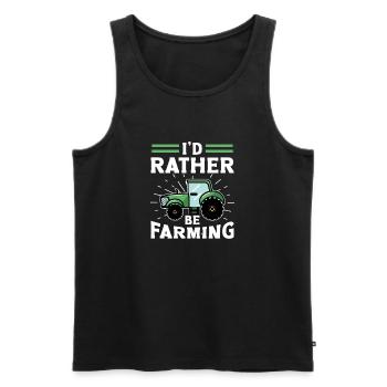 Tenue d’agriculteur Kids Farm Tractor - Débardeur bio Premium Homme - noir - Devant - Michal (187cm)