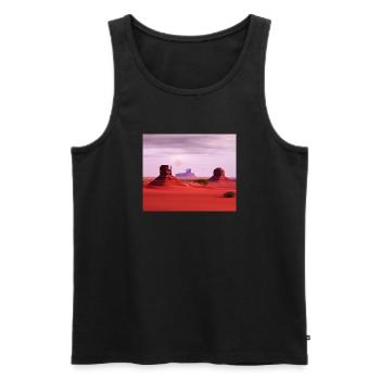 Monument Valley - Männer Premium Bio Tank Top - Schwarz - Vorne - AI Model Male 178 light (178cm)