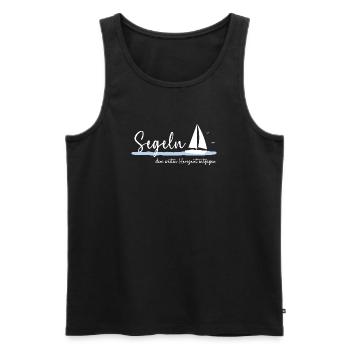 Segeln dem weiten Horizont entgegen - Männer Premium Bio Tank Top - Schwarz - Vorne - Michal (187cm)