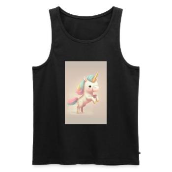 Baby unicorn - Men's Premium Organic Tank Top - black - Front - Michal (187cm)