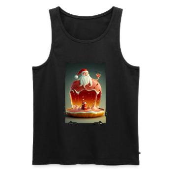 Weihnachtsmann-Gelee - Männer Premium Bio Tank Top - Schwarz - Vorne - AI Model Male 178 light (178cm)